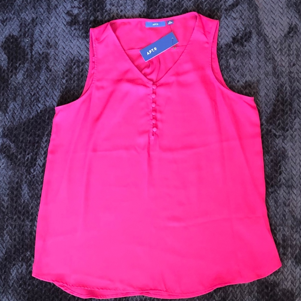 Magenta Sleeveless Blouse